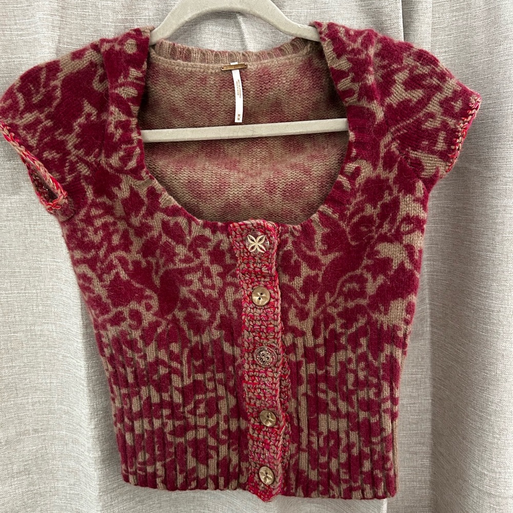 Free People Merino Wool blend cardigan/vest